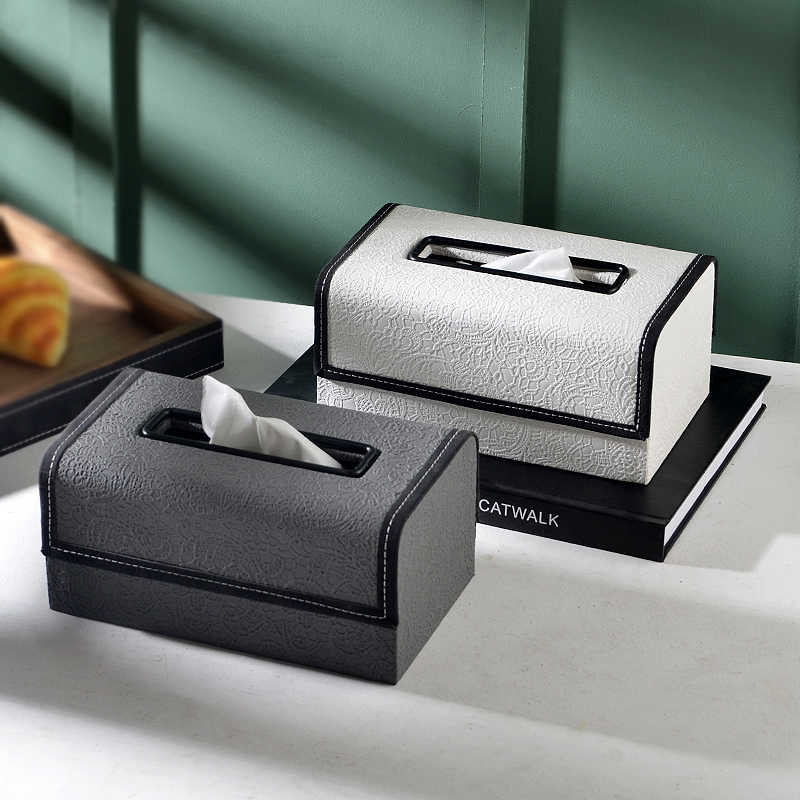 Handmade Leather Tissue Box